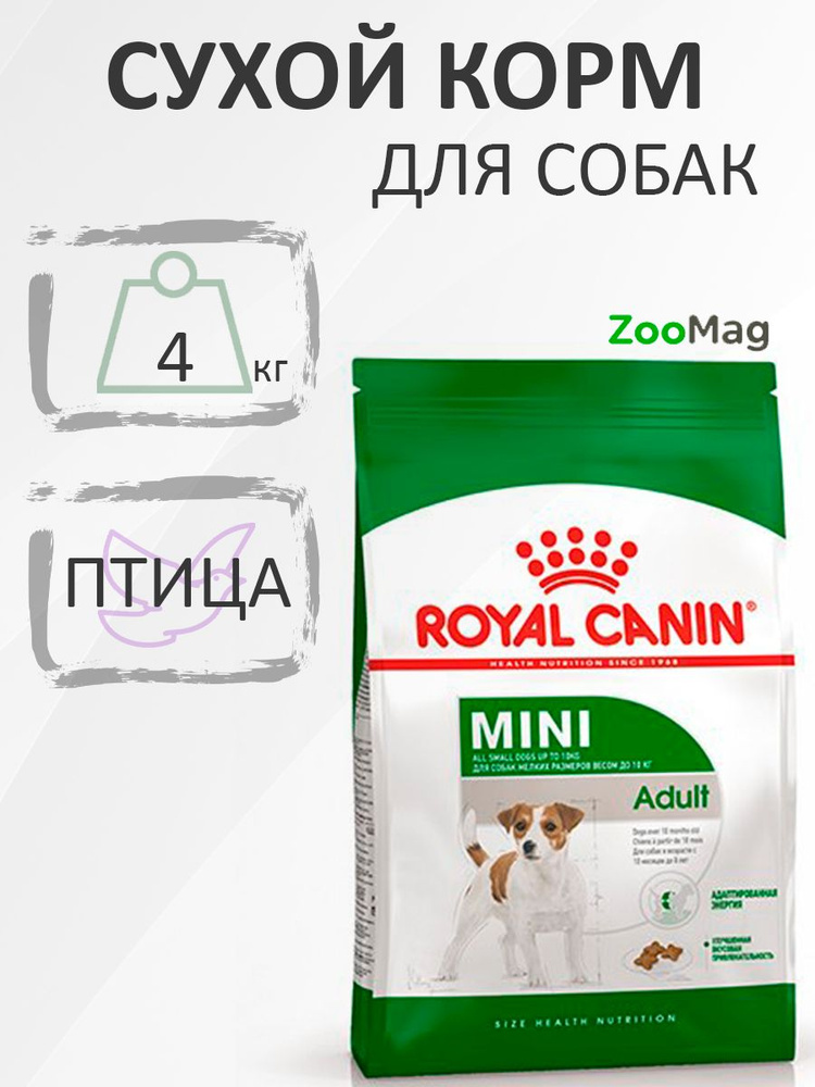 Royal Canin Mini Adult / Сухой корм Роял Канин Мини Эдалт для взрослых собак Мелких пород в возрасте #1