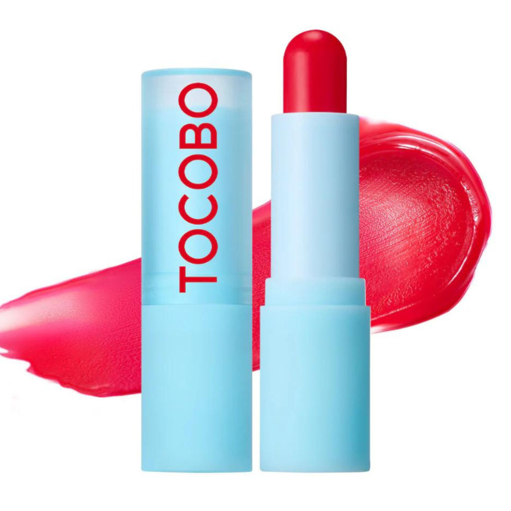 Tocobo Увлажняющий оттеночный бальзам для губ в вишнёвом оттенке Glass Tinted Lip Balm 011 Flush Cherry #1