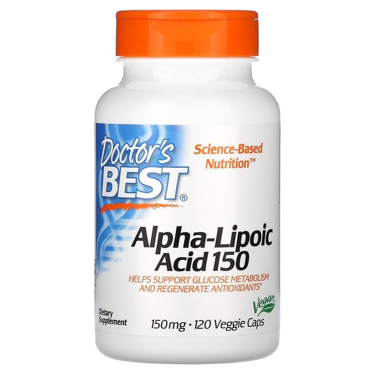 Doctor's Best Альфа-липоевая кислота, Alpha-Lipoic Acid 150 мг, 120 капсул  #1