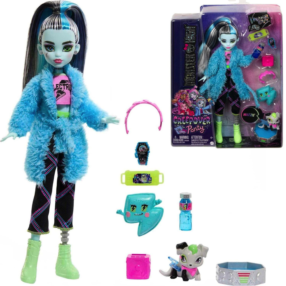 Кукла Монстр Хай Фрэнки Штейн с питомцем собакой Уотзи - Monster High Frankie Stein with Pet Dog Watzie #1