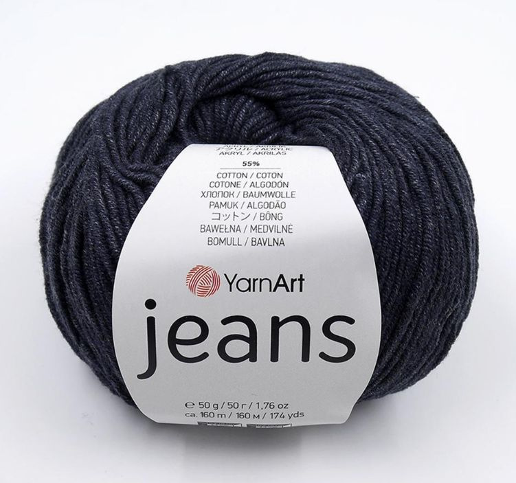 Пряжа YARNART JEANS (28-графит) 1 моток #1