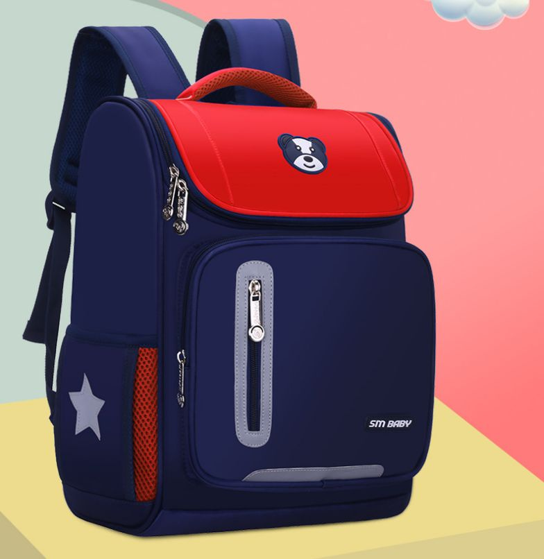 Рюкзак школьный/ для первоклассника/ ранец с собачкой красный мал  #1