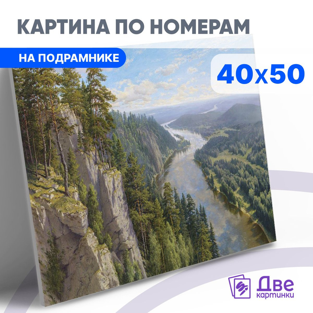 Картина по номерам на холсте 40х50 см на подрамнике "Вольный ветер, Басов С." DVEKARTINKI  #1