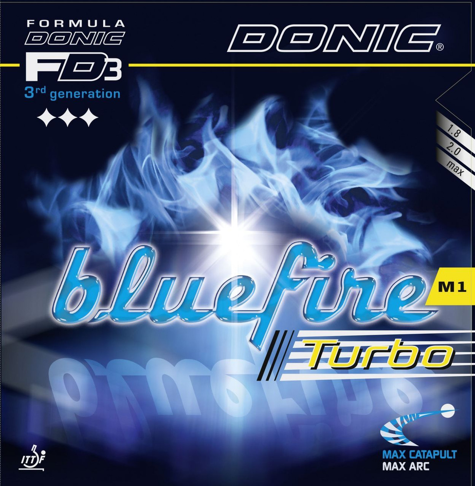 Накладка DONIC Bluefire M1 Turbo, черная, max #1