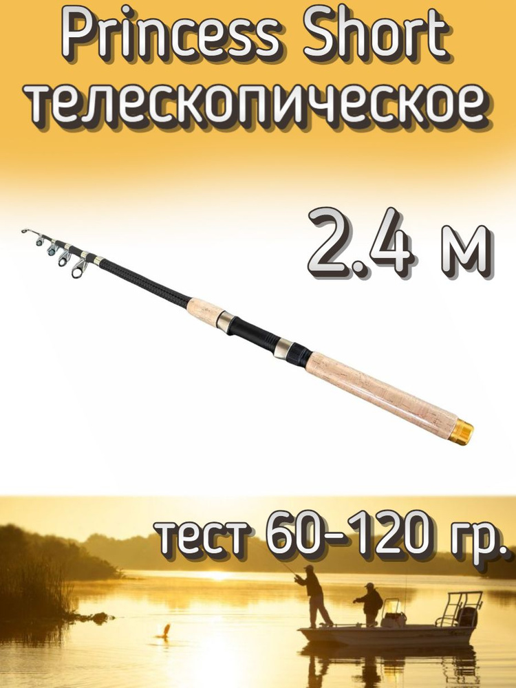 Удилище телескопическое Princess короткое, тест 60-120 грамм, 240 см  #1