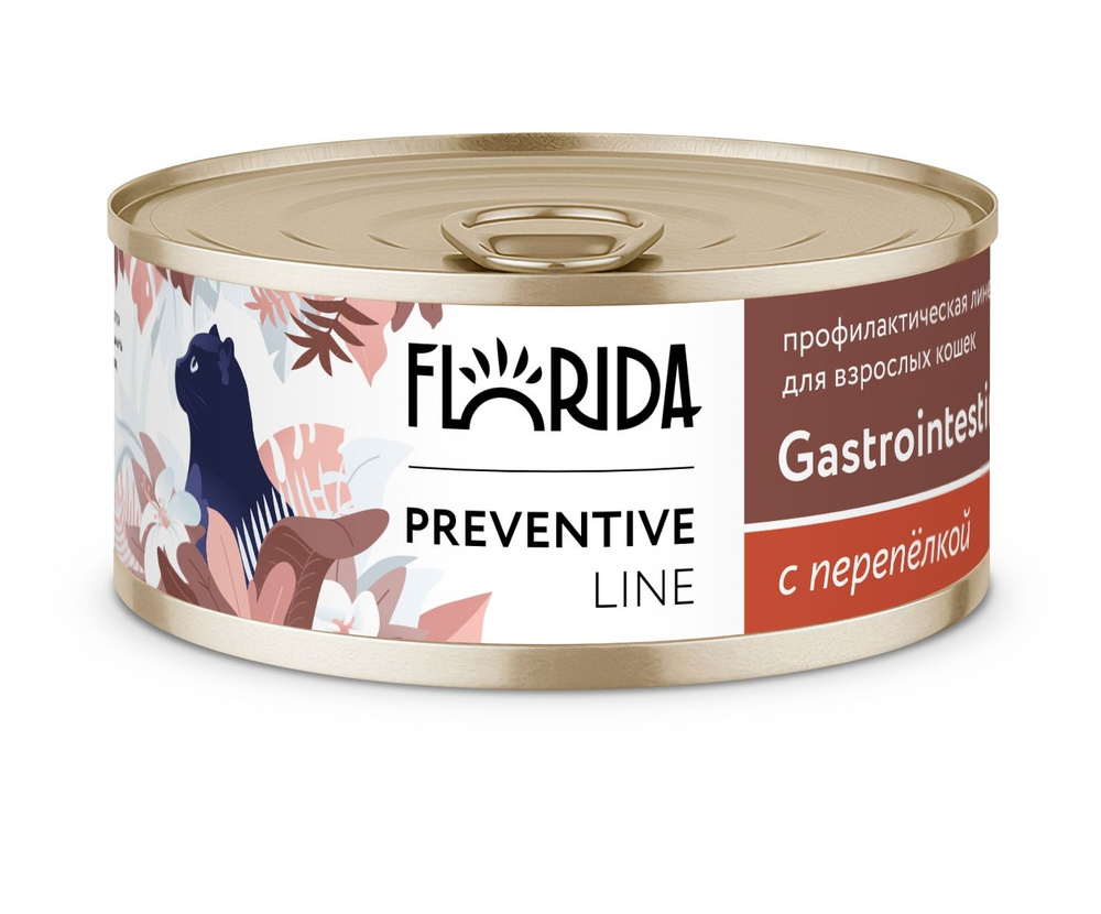 Florida Cat Preventive Line Gastrointestinal с перепёлкой Консервы / корм влажный для поддержания здоровья #1