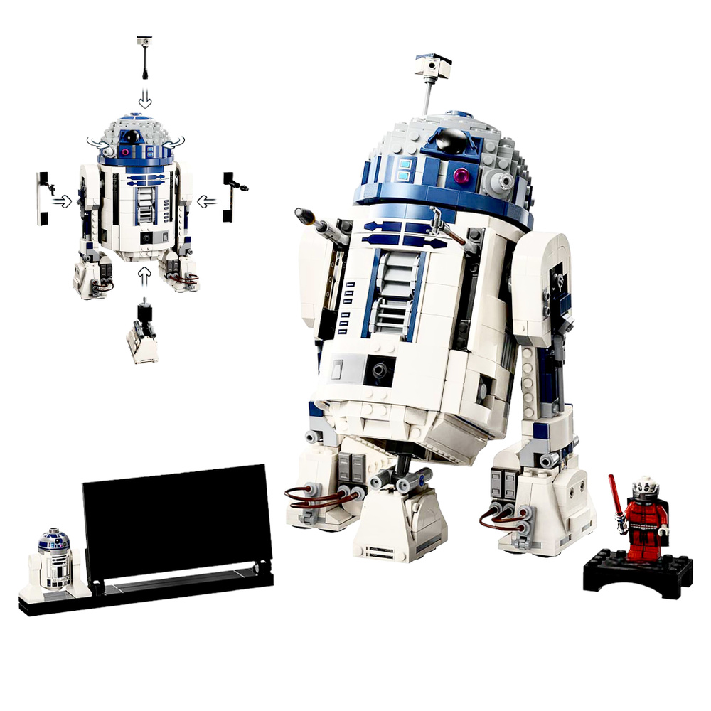 Конструктор Звездные войны набор "Робот R2-D2" 1050 деталей 2 фигурки ( лего совместимый / истребитель #1