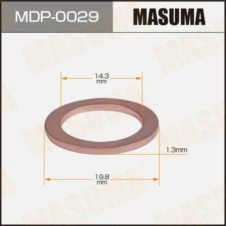 Шайба (прокладка) для болта маслосливного "Masuma" MDP-0029, для SUZUKI 14.3x19.8x1.3 уп.50  #1