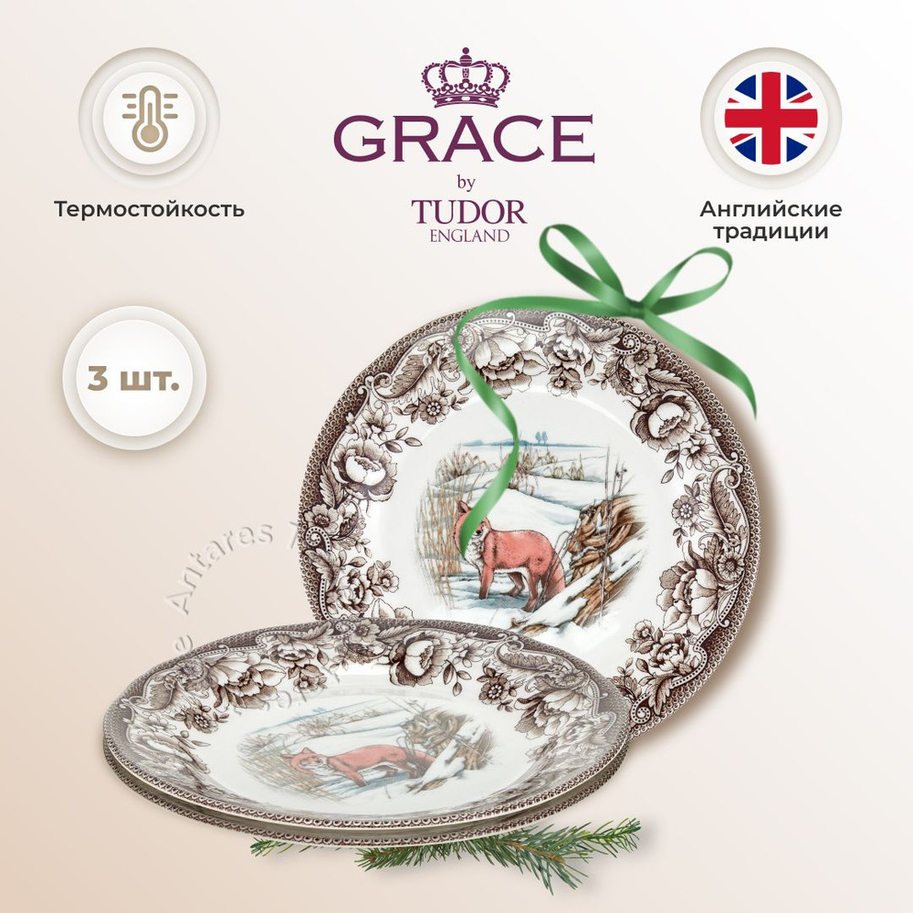 Набор посуды столовой, GRACE, тарелки обеденные 20, 7 см HAYDON GROVE 3 шт.  #1