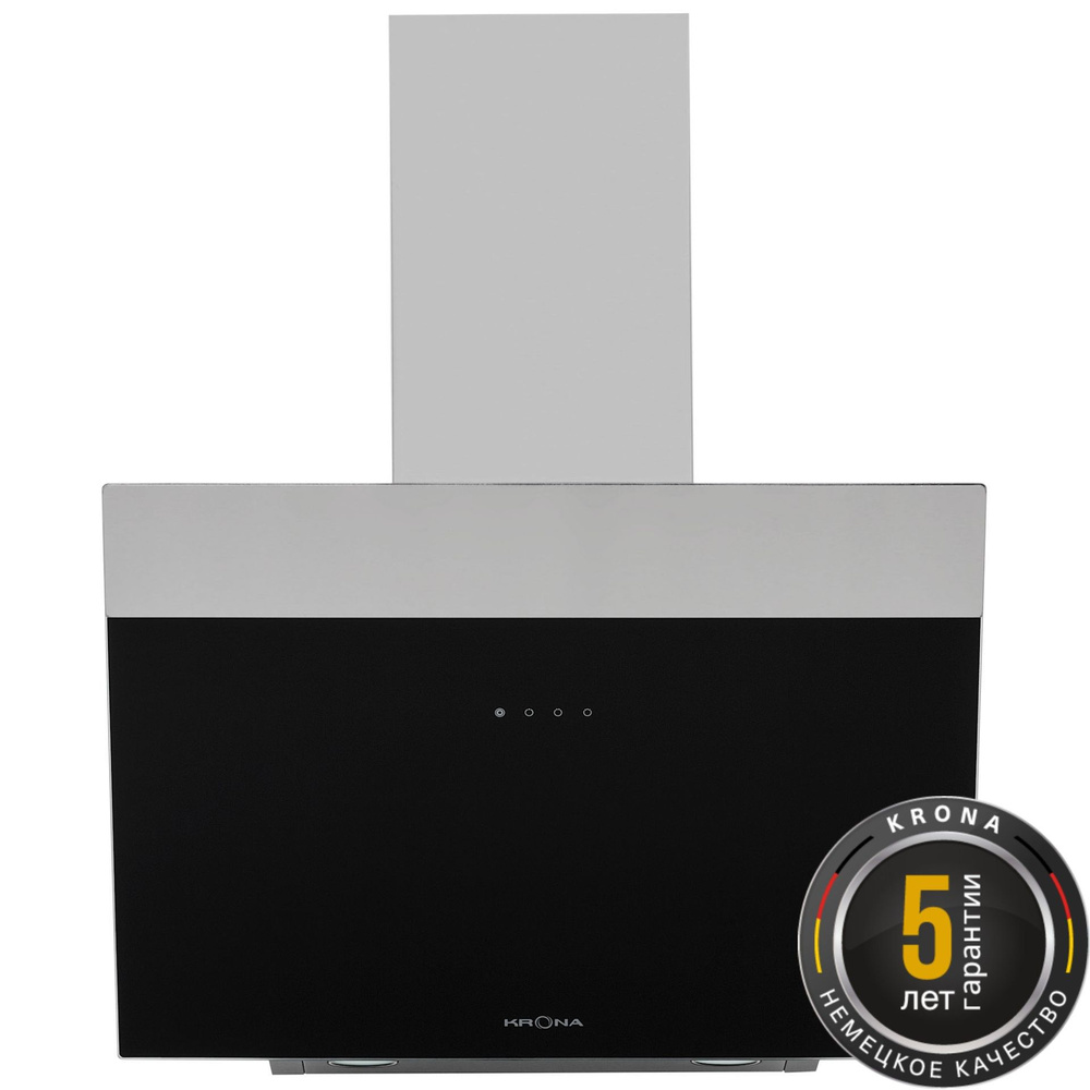 Вытяжка кухонная KRONA Kristen 600 black/inox S черная сенсорная #1