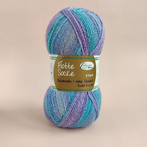 Пряжа Rellana Flotte Socke Baumwolle Wolle Stretch Tutti Frutti, цвет 1414, 1 шт. #1