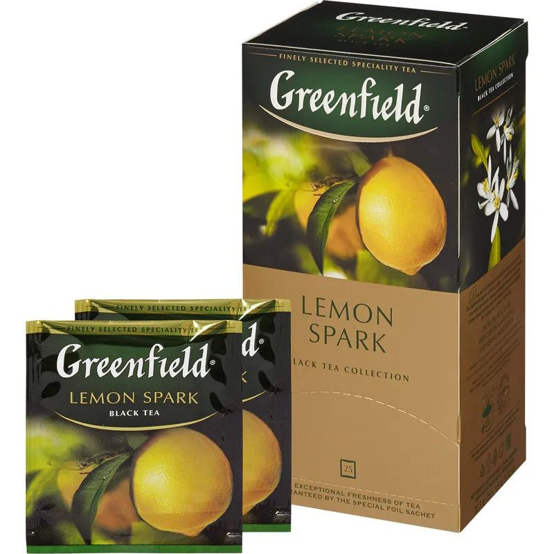 Чай в пакетиках чёрный Greenfield Lemon Spark (Лемон Спарк), 25 пак #1