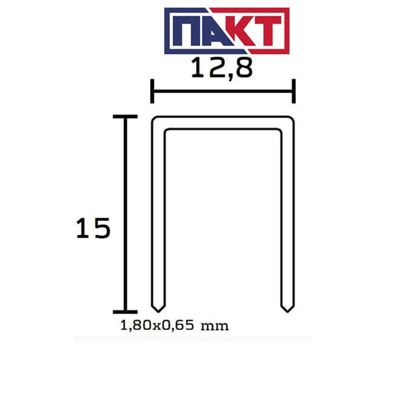 Скоба ПАКТ 195/15 NK оцинкованная 5000 шт. в упаковке #1