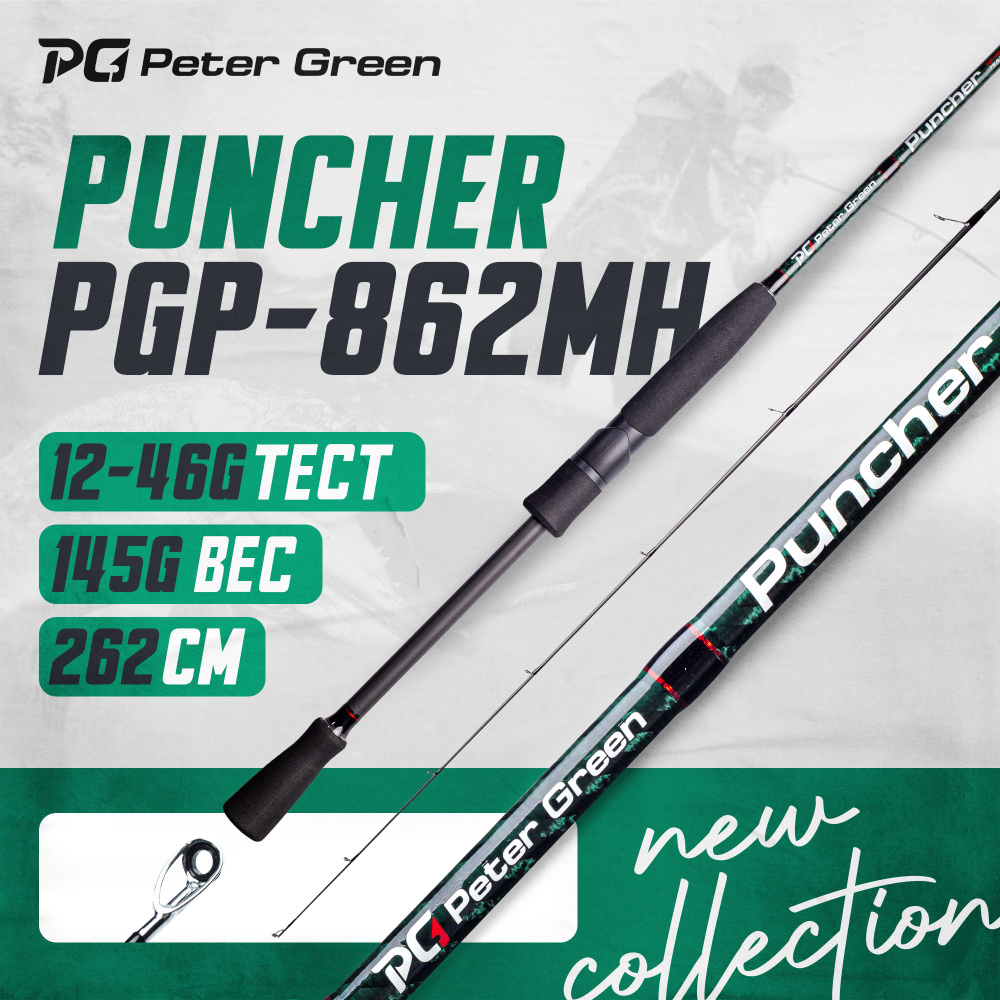 Спиннинг PeterGreen Puncher PGP-862MH тест 12-46 г #1