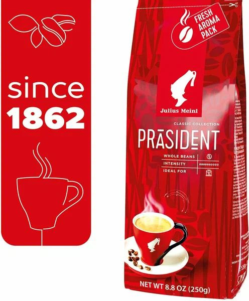 Кофе Julius Meinl Президент классическая коллекция натуральный жареный в зёрнах, 250г  #1