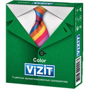 Визит Презервативы VIZIT Color Цветные ароматизированные 3 шт.  #1