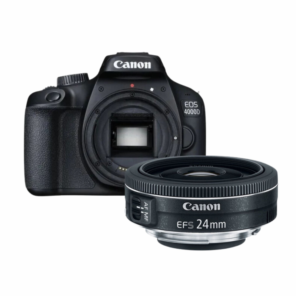 Фотоаппарат Canon EOS 4000D Kit EF-S 24mm f/2.8 STM ,черный #1