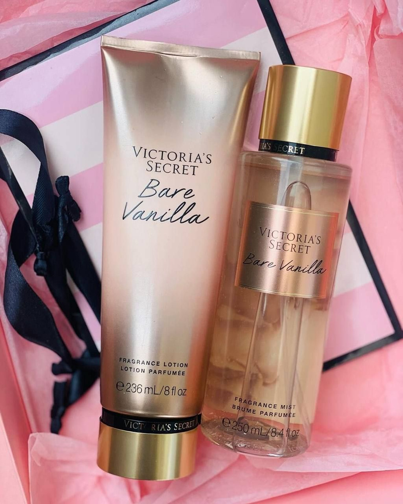 Подарочный набор Victorias Secret Bare Vanilla Body Care Mist & Lotion Duo парфюмированный мист и лосьон #1