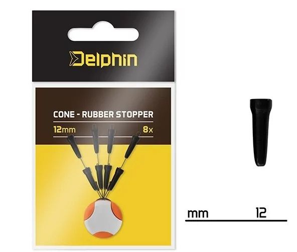 Стопор конусный 12 мм Delphin (Дельфин) - Cone - Rubber stopper, 8 шт #1