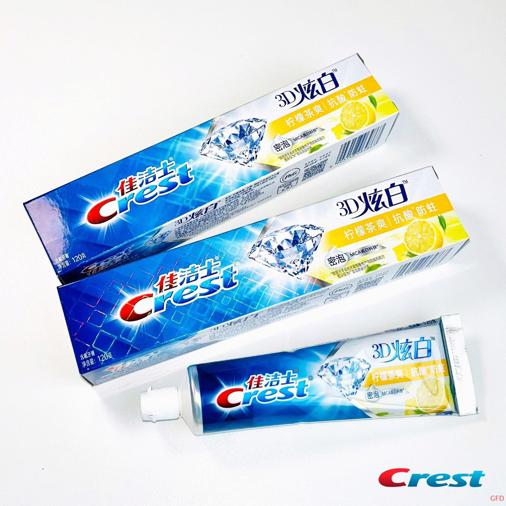 Crest 3D Освежающий чай с лимоном зубная паста 120гр #1