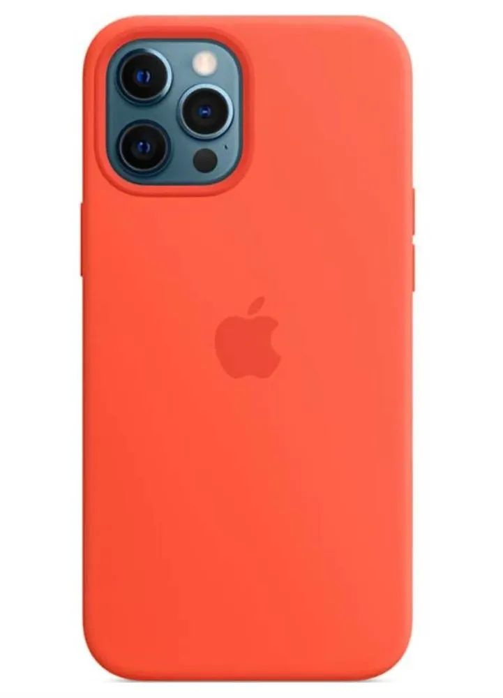 Чехол-накладка Silicone Case MagSafe / Для iPhone 12, 12 Pro / Electric Orange #1