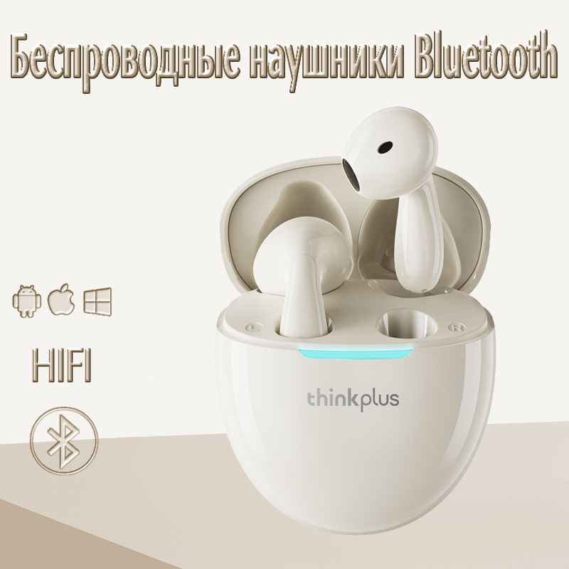 Беспроводная Bluetooth-гарнитура Lenovo LP48, изогнутый дизайн, удобство ношения, качество звука высокого #1