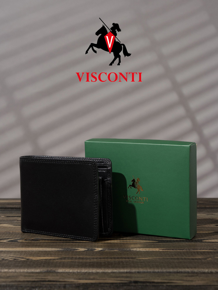 Портмоне Visconti Real Leather HT7 Black #1