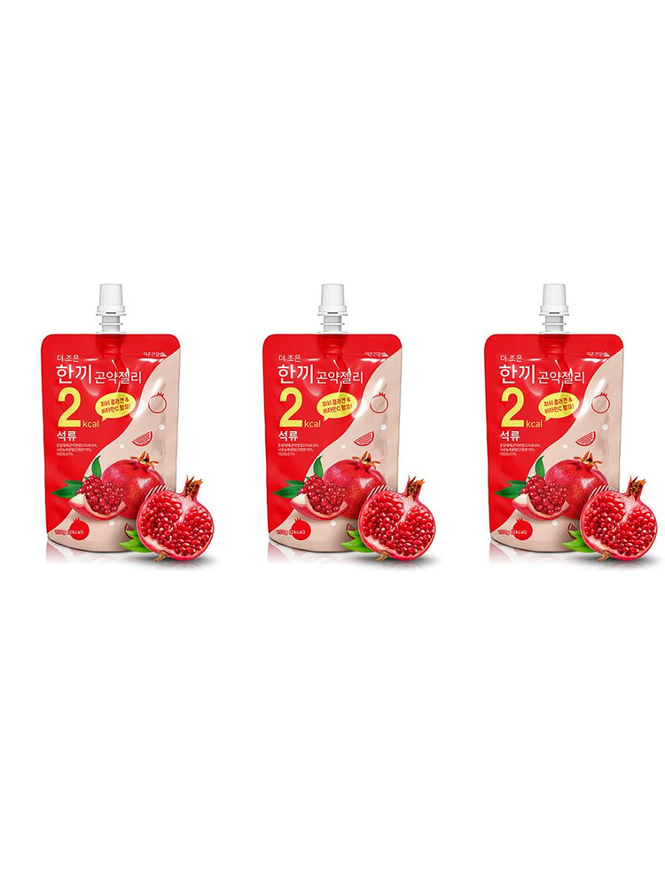 Питьевое желе THEZOEN Diet Konjac Jelly Pomegranate Flavor со вкусом граната, 3 шт x 150 мл  #1