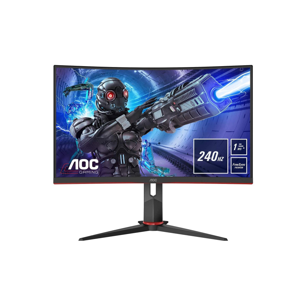 AOC 31.5" Монитор C32G2ZE/BK, черный, красный #1