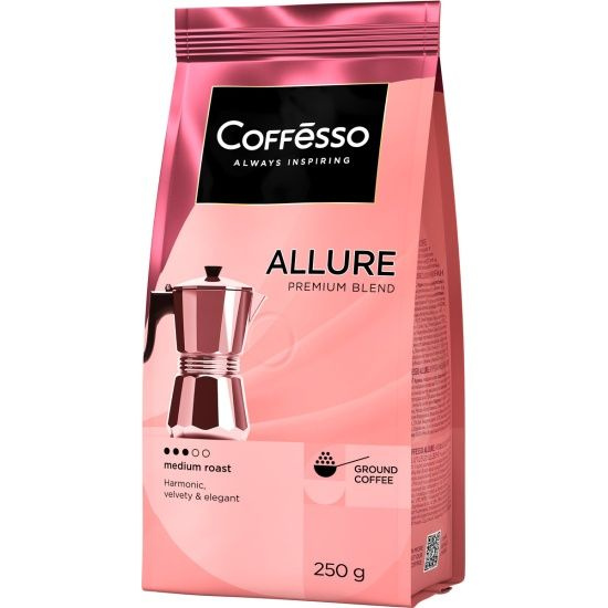 Кофе молотый 250 г Coffesso "ALLURE", 1 упаковка #1