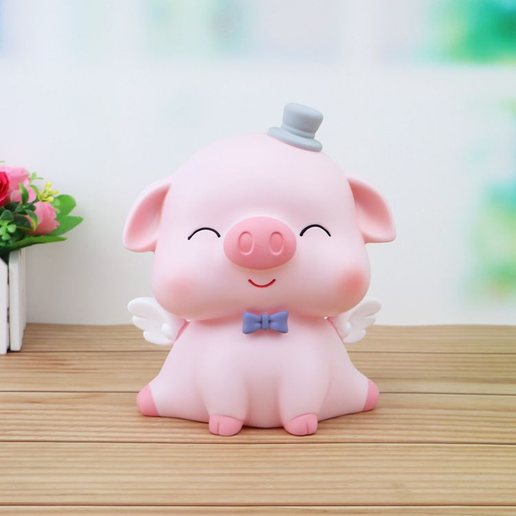 Копилка для денег "Angel pig hat", pink #1