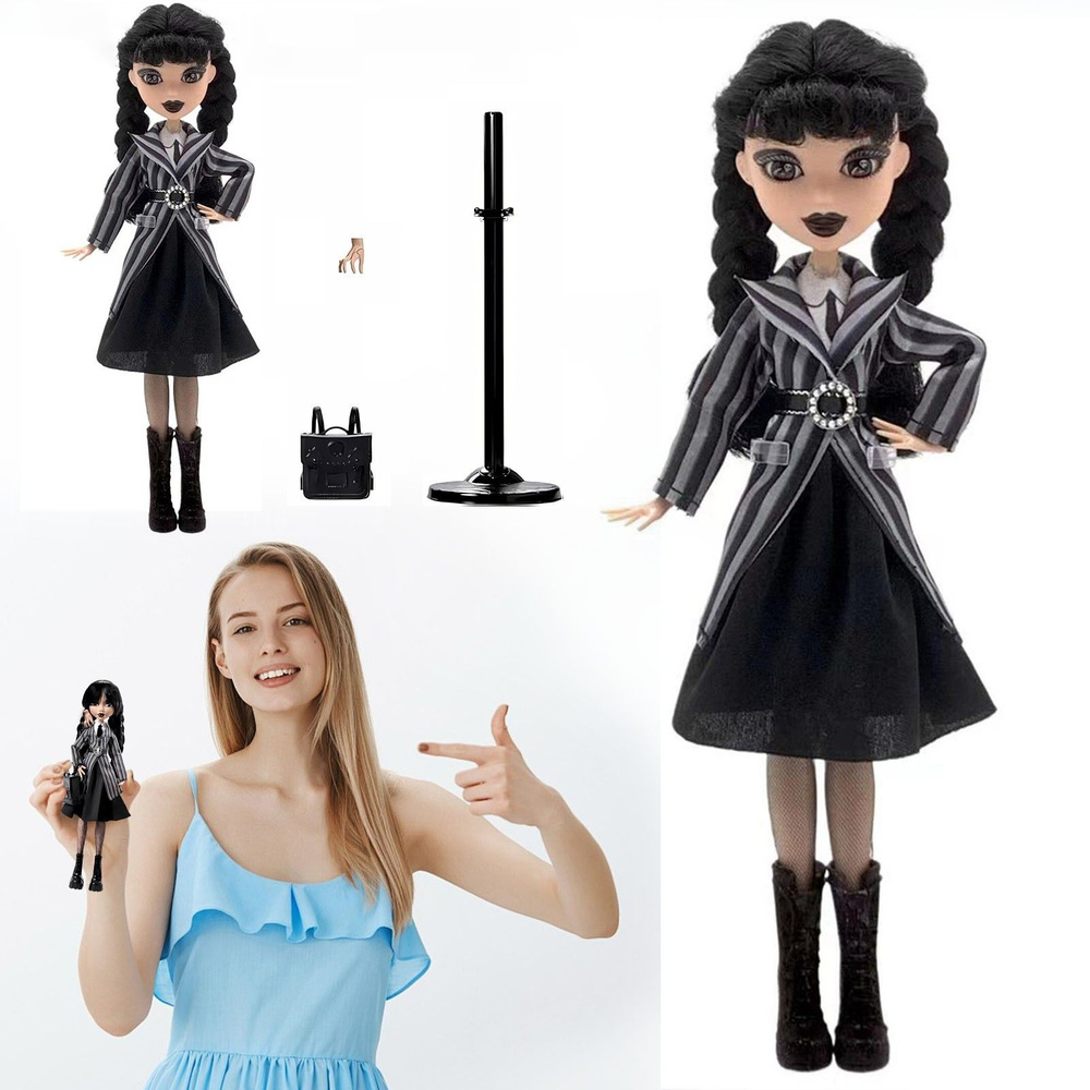 Реплика куклы Monster High Wansday Wednesday Netflix Wednesday Addams в виде коллекции кукол Nevermore #1