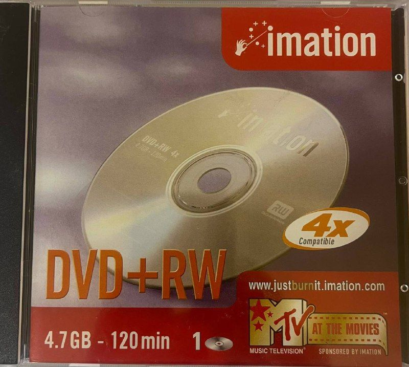 Диск DVD+RW 4.7GB IMATION 4X коробка по 10 шт #1