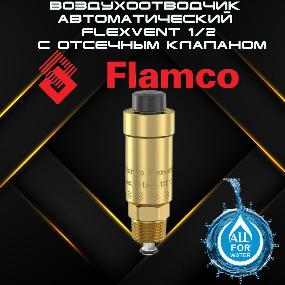 Воздухоотводчик автоматический Flexvent 1/2 с отсечным клапаном Flamco  #1