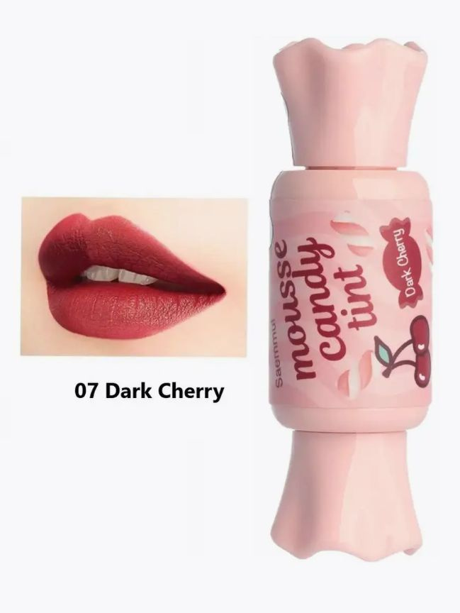 The Saem Saemmul Mousse Candy Tint #07 Dark Cherry тинт для губ конфетка (8г.) #1