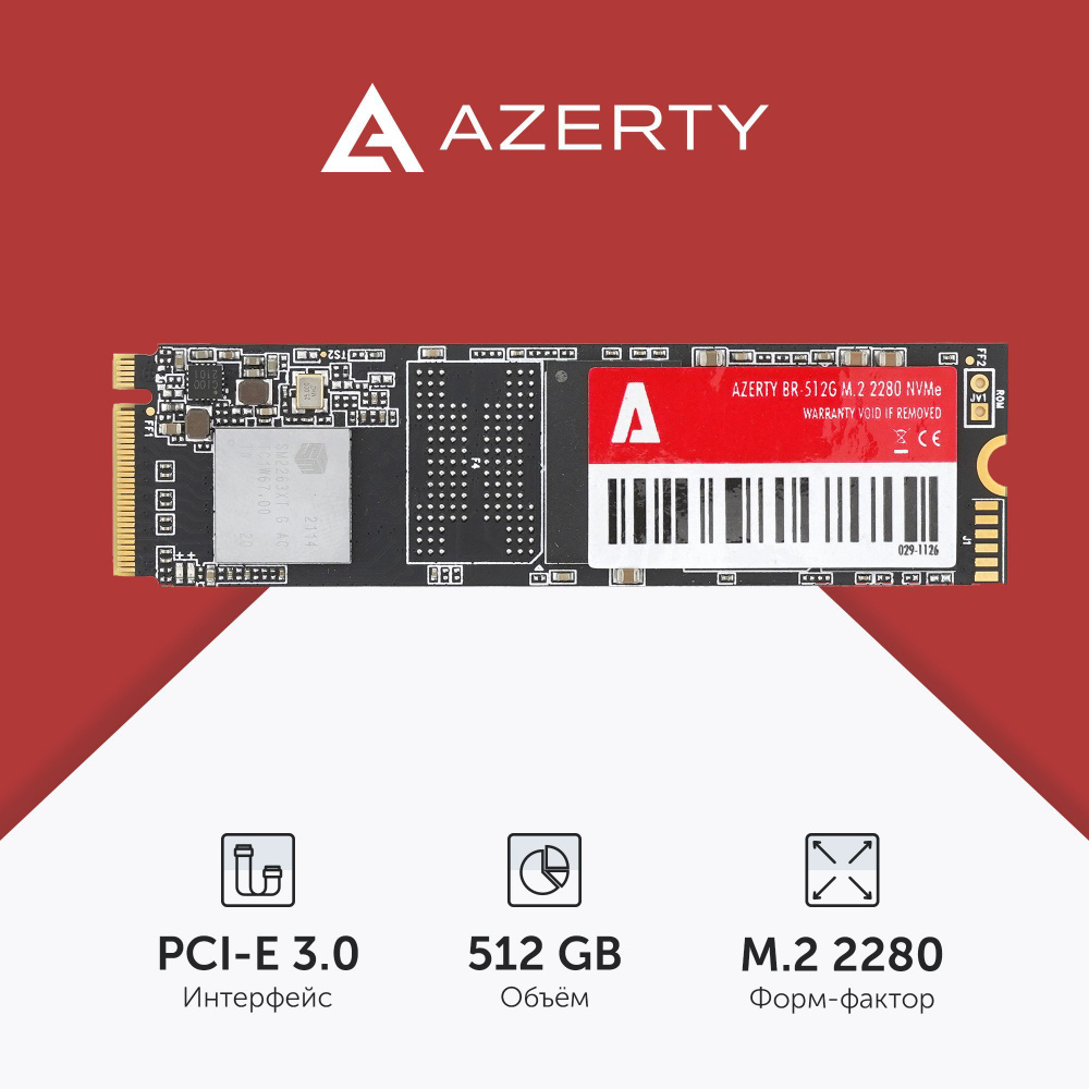 Azerty 512 ГБ Внутренний SSD-диск M.2 NVMe (029-1126) #1