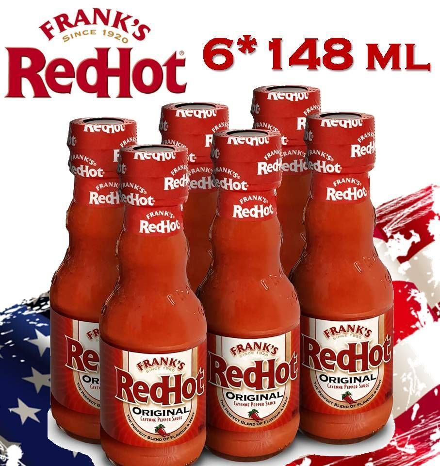 Соус острый 6шт*148мл Frank's RedHot Original Pepper Sauce с кайенским перцем (Красный перечный для Баффало #1