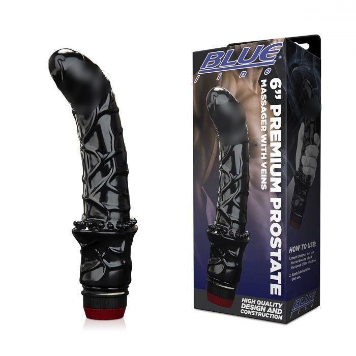 Черный вибромассажер простаты "6 Premium Prostate Massager" #1