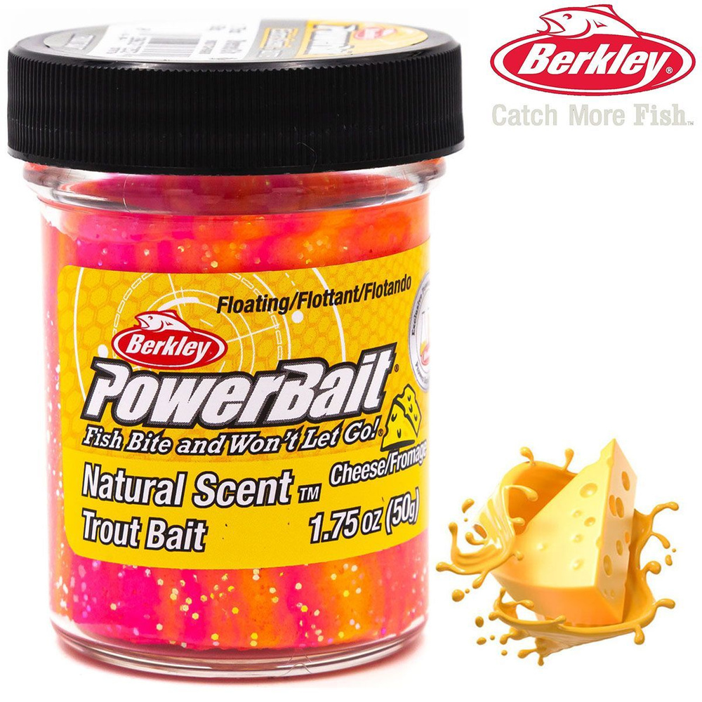 Паста Berkley PowerBait Natural Scent Trout Bait Cheese Sherbet/gltr 50g #1