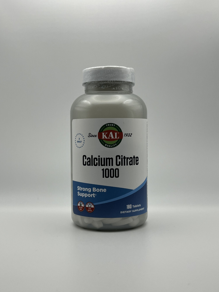 KAL Calcium Citrate Цитрат кальция 1000 мг 180 таблеток #1