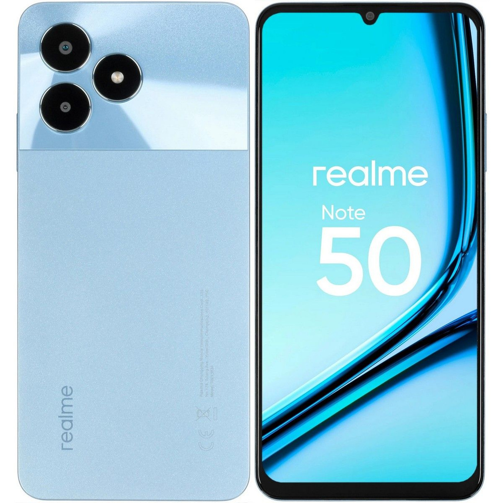 realme Смартфон Note 50 Ростест (EAC) 4/128 ГБ, голубой #1