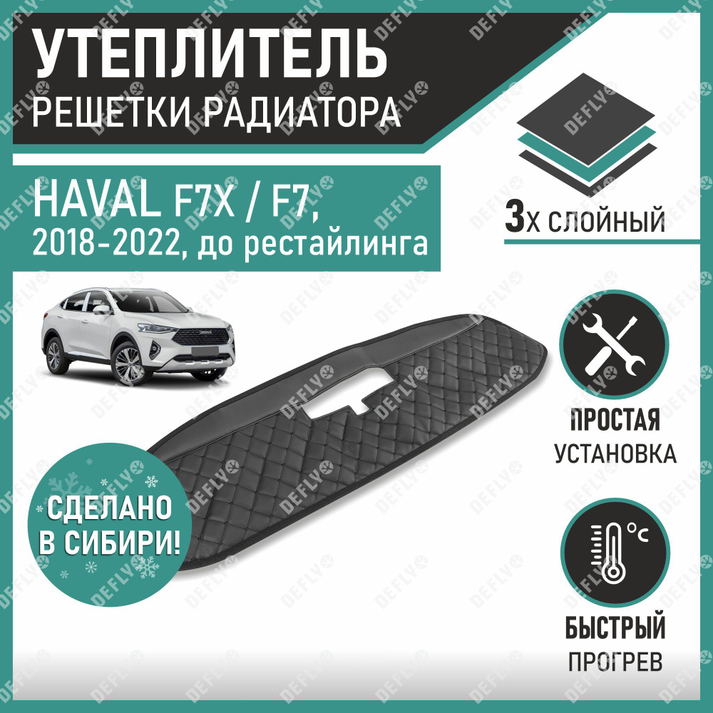 Утеплитель радиатора Defly Haval F7, F7x 2018-2022 #1