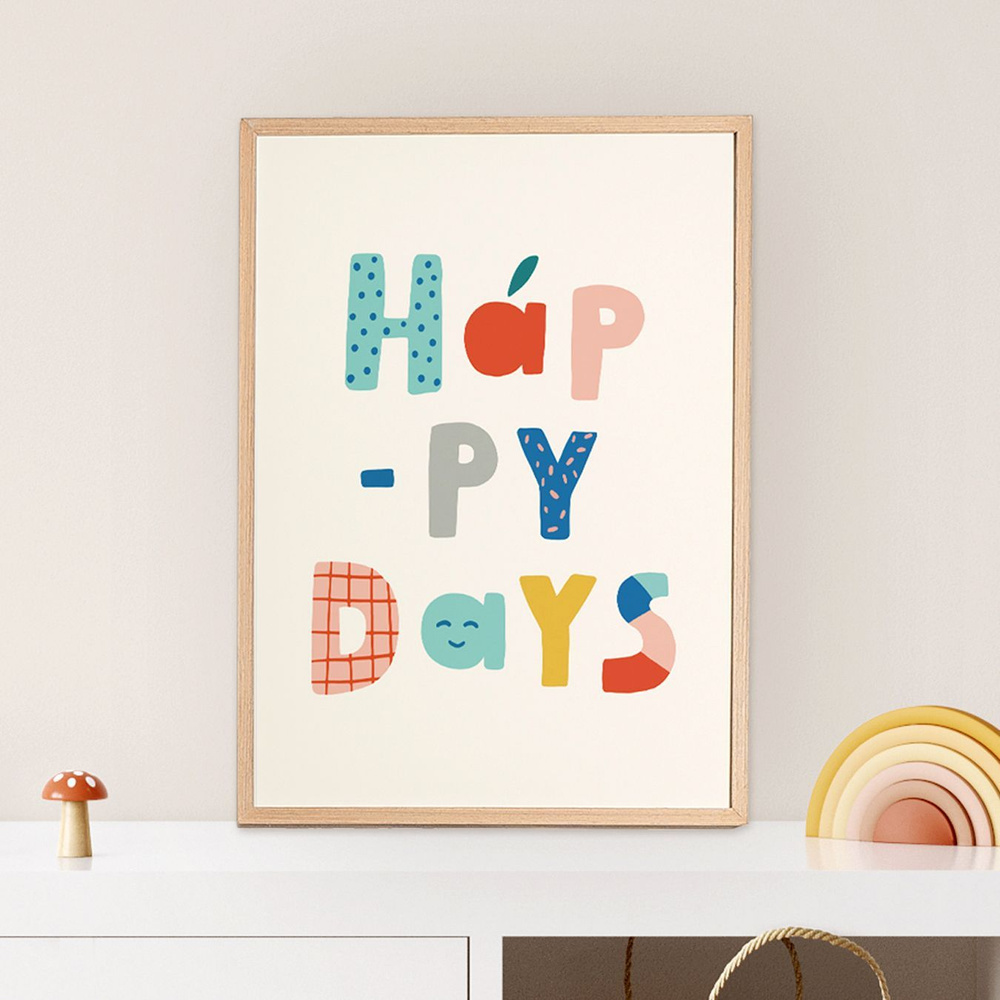 OTS HOME Постер "Happy days", 40 см х 30 см #1