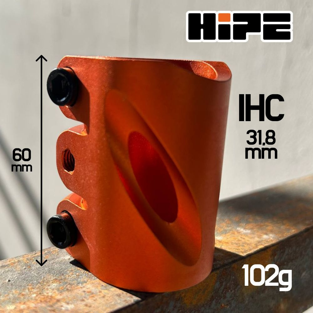 Хомут HIPE H-01 для трюкового самоката, компрессия IHC, d 31.8 мм, orange matt (оранжевый)  #1