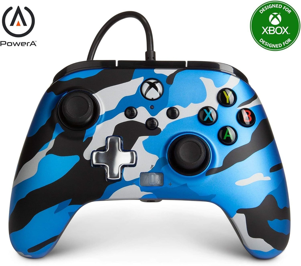 Проводной геймпад для Xbox One / Series S X / PC Windows PowerA ENHANCED Wired Controller Metallic Blue #1