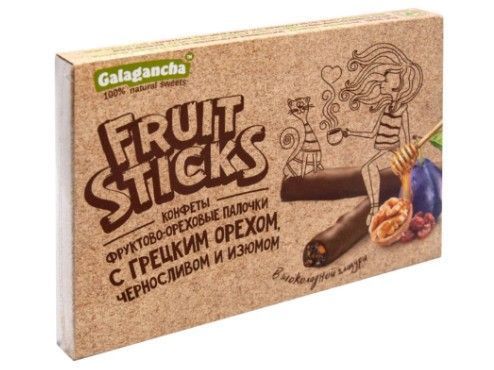 Конфеты Galagancha FruitSticks с черносливом и грецким орехом 175 г Россия  #1