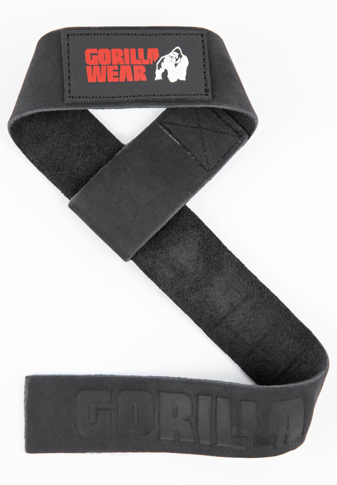 Gorilla Wear Leather Lifting Straps - Чёрный #1