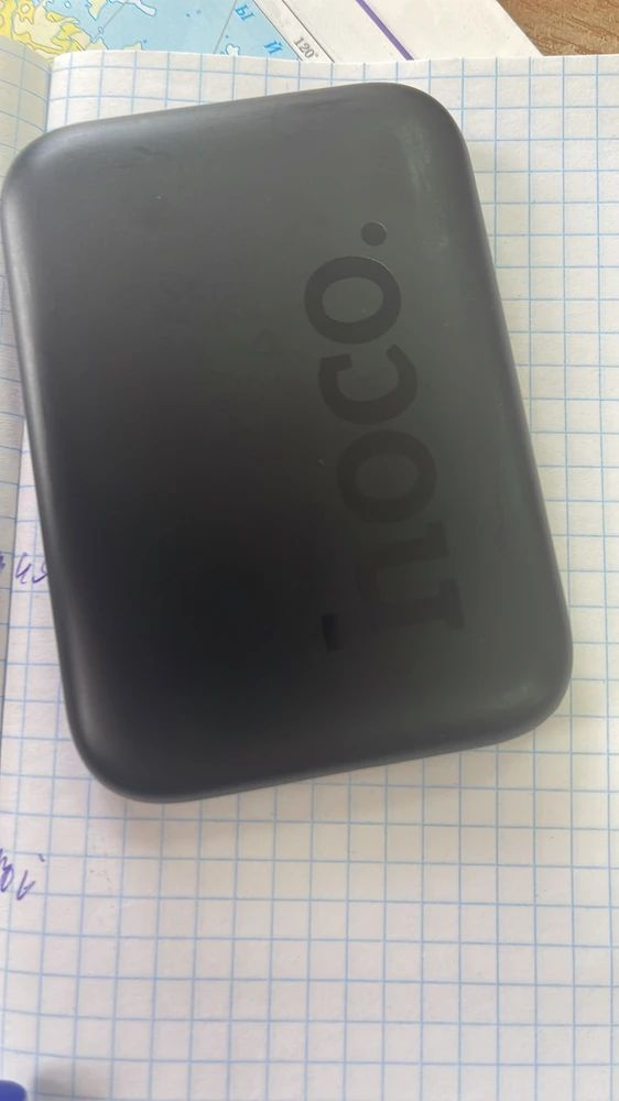 Повербанк магнитный 5000 mah с беспроводной зарядкой Hoco J117 черный powerbank внешний аккумулятор для #1