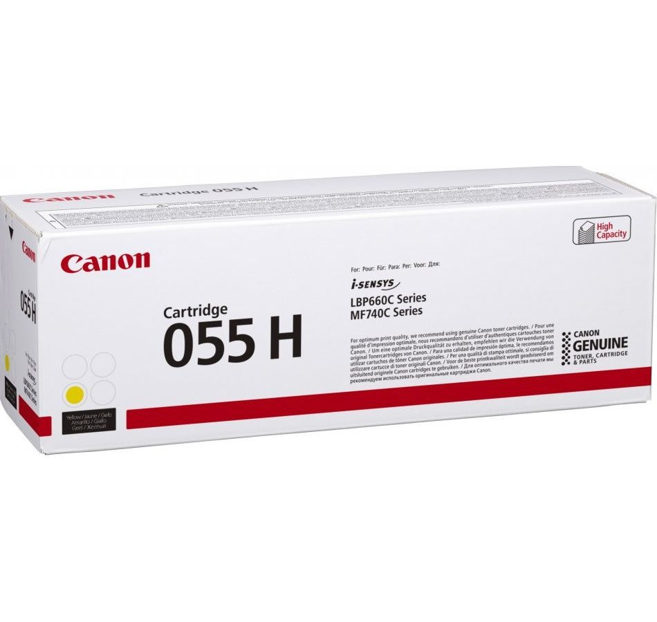 Картридж лазерный Canon 055 H Y 3017C002 желтый (5900стр.) для Canon MF645Cx/MF643Cdw/MF641Cw/LBP623Cdw/621Cw #1