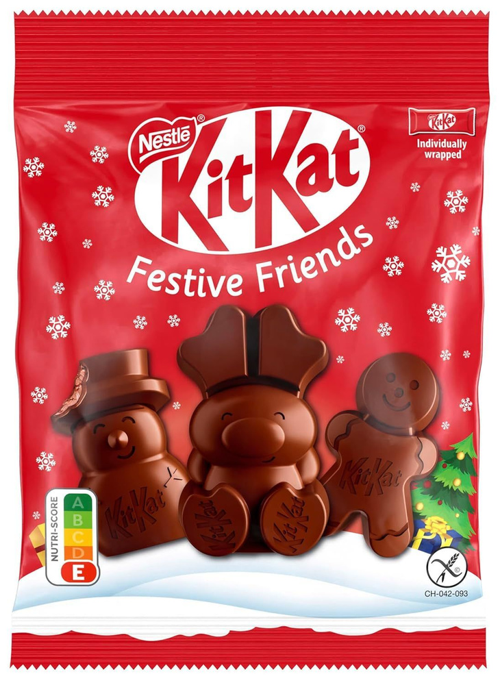 Конфеты KitKat Nestl Kitkat Festive Friends Chocolate Mix, Mini Christmas Figures 65г (Германия)  #1